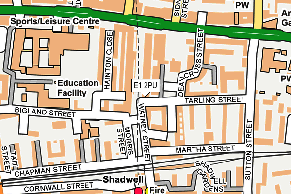 E1 2PU map - OS OpenMap – Local (Ordnance Survey) E1 2PU map - OS OpenMap – Local (Ordnance Survey)