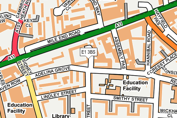 E1 3BS map - OS OpenMap – Local (Ordnance Survey) E1 3BS map - OS OpenMap – Local (Ordnance Survey)