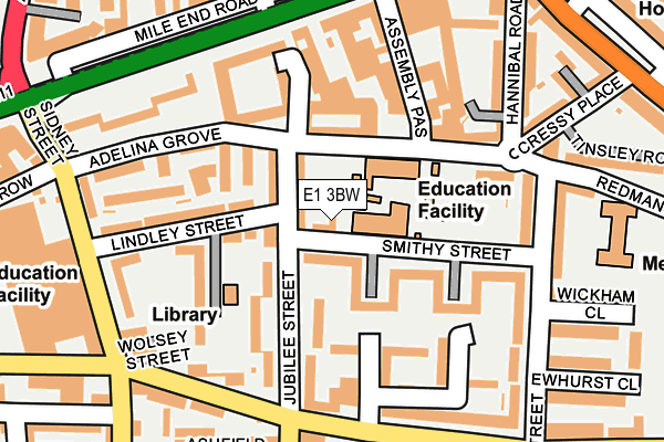 E1 3BW map - OS OpenMap – Local (Ordnance Survey) E1 3BW map - OS OpenMap – Local (Ordnance Survey)