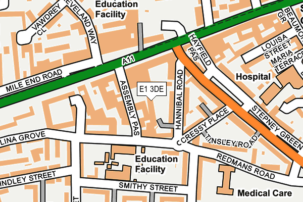 E1 3DE map - OS OpenMap – Local (Ordnance Survey) E1 3DE map - OS OpenMap – Local (Ordnance Survey)