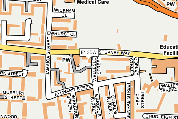 E1 3DW map - OS OpenMap – Local (Ordnance Survey) E1 3DW map - OS OpenMap – Local (Ordnance Survey)