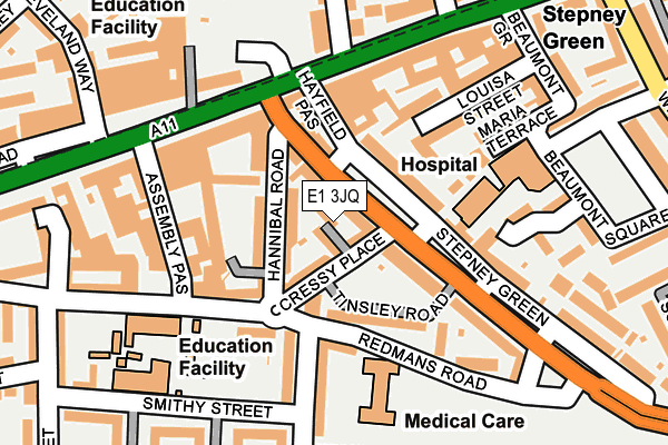 E1 3JQ map - OS OpenMap – Local (Ordnance Survey) E1 3JQ map - OS OpenMap – Local (Ordnance Survey)