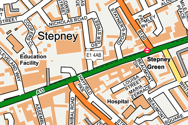 E1 4AB map - OS OpenMap – Local (Ordnance Survey) E1 4AB map - OS OpenMap – Local (Ordnance Survey)