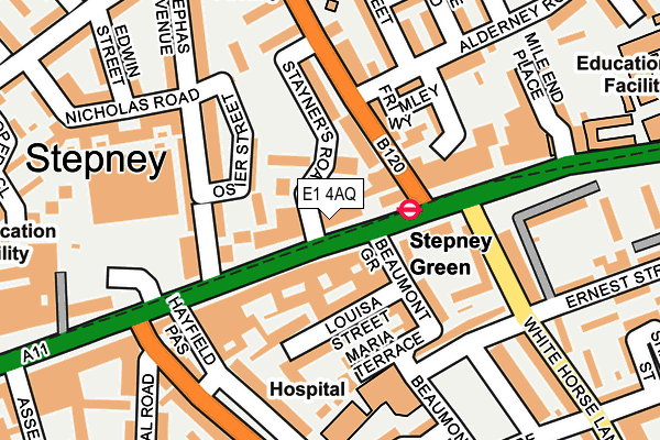 E1 4AQ map - OS OpenMap – Local (Ordnance Survey) E1 4AQ map - OS OpenMap – Local (Ordnance Survey)