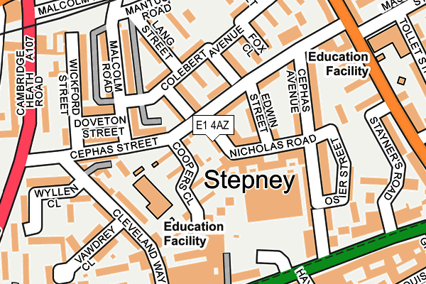 E1 4AZ map - OS OpenMap – Local (Ordnance Survey) E1 4AZ map - OS OpenMap – Local (Ordnance Survey)