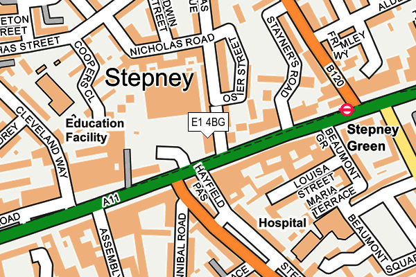 E1 4BG map - OS OpenMap – Local (Ordnance Survey) E1 4BG map - OS OpenMap – Local (Ordnance Survey)