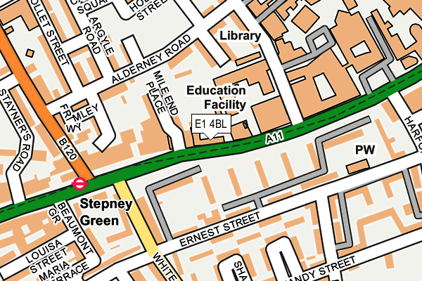 E1 4BL map - OS OpenMap – Local (Ordnance Survey) E1 4BL map - OS OpenMap – Local (Ordnance Survey)