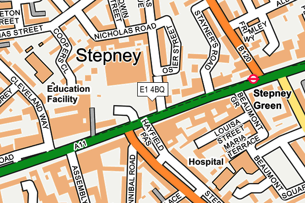 E1 4BQ map - OS OpenMap – Local (Ordnance Survey) E1 4BQ map - OS OpenMap – Local (Ordnance Survey)
