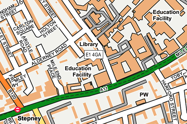 E1 4GA map - OS OpenMap – Local (Ordnance Survey) E1 4GA map - OS OpenMap – Local (Ordnance Survey)