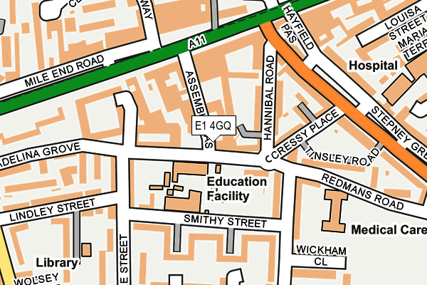 E1 4GQ map - OS OpenMap – Local (Ordnance Survey) E1 4GQ map - OS OpenMap – Local (Ordnance Survey)