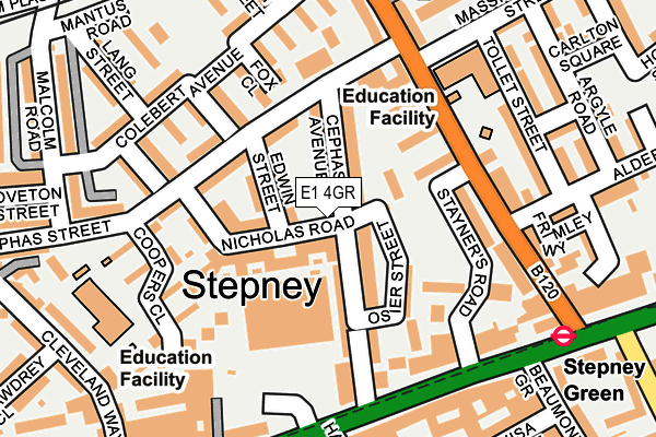 E1 4GR map - OS OpenMap – Local (Ordnance Survey) E1 4GR map - OS OpenMap – Local (Ordnance Survey)