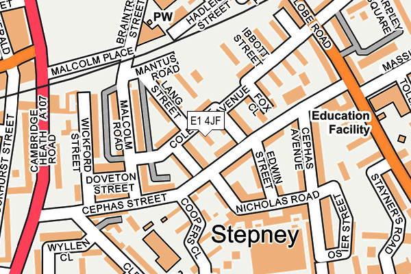 E1 4JF map - OS OpenMap – Local (Ordnance Survey) E1 4JF map - OS OpenMap – Local (Ordnance Survey)