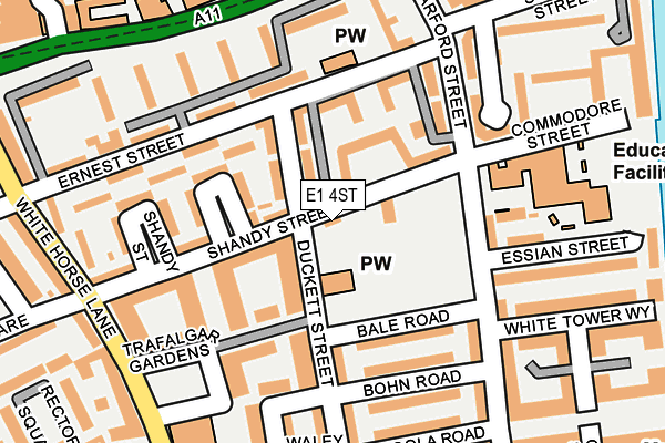 E1 4ST map - OS OpenMap – Local (Ordnance Survey) E1 4ST map - OS OpenMap – Local (Ordnance Survey)