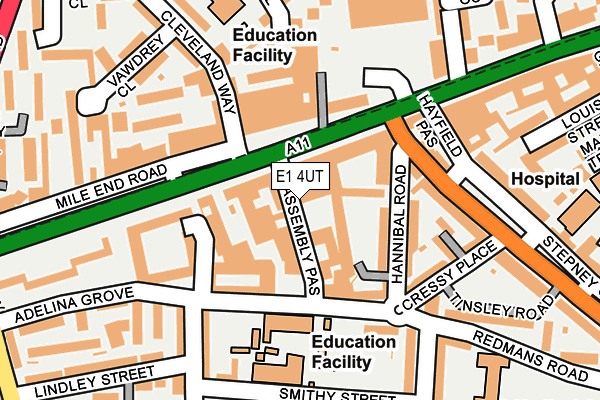 E1 4UT map - OS OpenMap – Local (Ordnance Survey) E1 4UT map - OS OpenMap – Local (Ordnance Survey)