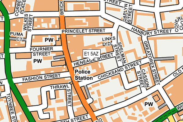 E1 5AZ map - OS OpenMap – Local (Ordnance Survey) E1 5AZ map - OS OpenMap – Local (Ordnance Survey)