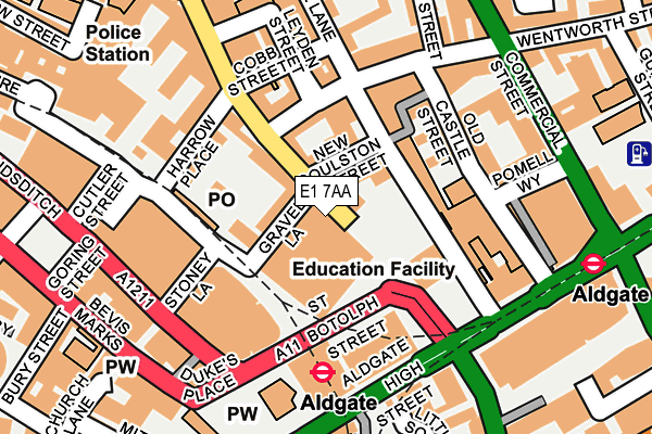 E1 7AA map - OS OpenMap – Local (Ordnance Survey) E1 7AA map - OS OpenMap – Local (Ordnance Survey)
