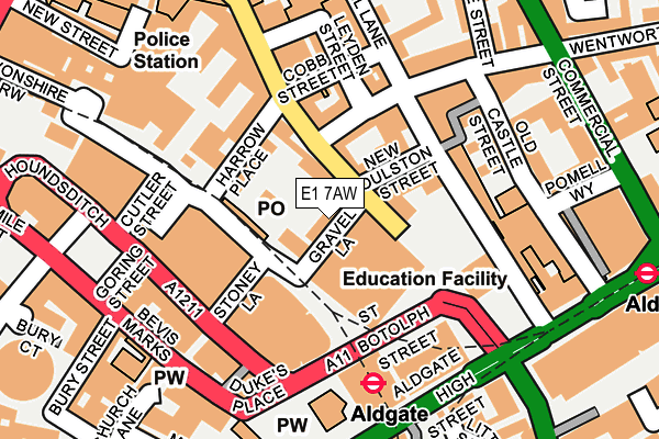 E1 7AW map - OS OpenMap – Local (Ordnance Survey) E1 7AW map - OS OpenMap – Local (Ordnance Survey)