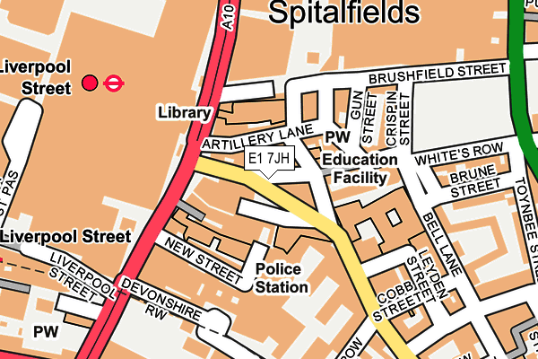 E1 7JH map - OS OpenMap – Local (Ordnance Survey)