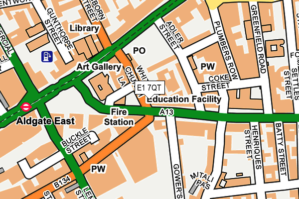 E1 7QT map - OS OpenMap – Local (Ordnance Survey) E1 7QT map - OS OpenMap – Local (Ordnance Survey)