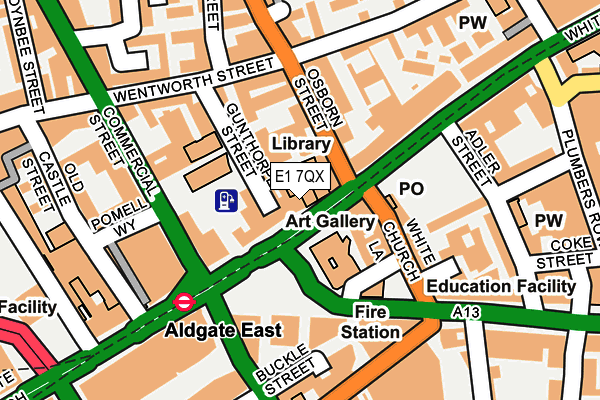E1 7QX map - OS OpenMap – Local (Ordnance Survey) E1 7QX map - OS OpenMap – Local (Ordnance Survey)