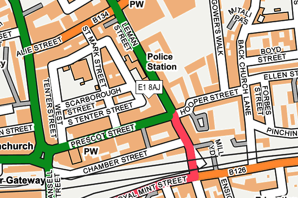 E1 8AJ map - OS OpenMap – Local (Ordnance Survey) E1 8AJ map - OS OpenMap – Local (Ordnance Survey)