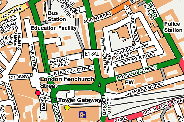 E1 8AL map - OS OpenMap – Local (Ordnance Survey) E1 8AL map - OS OpenMap – Local (Ordnance Survey)