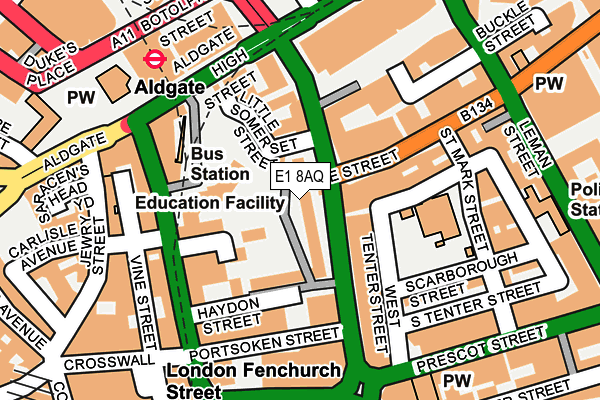 E1 8AQ map - OS OpenMap – Local (Ordnance Survey) E1 8AQ map - OS OpenMap – Local (Ordnance Survey)