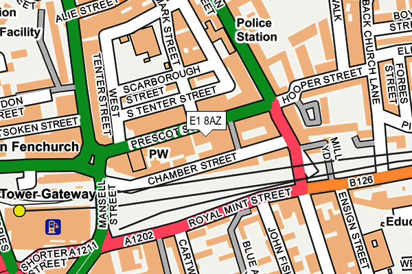 E1 8AZ map - OS OpenMap – Local (Ordnance Survey) E1 8AZ map - OS OpenMap – Local (Ordnance Survey)