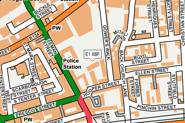 E1 8BF map - OS OpenMap – Local (Ordnance Survey) E1 8BF map - OS OpenMap – Local (Ordnance Survey)