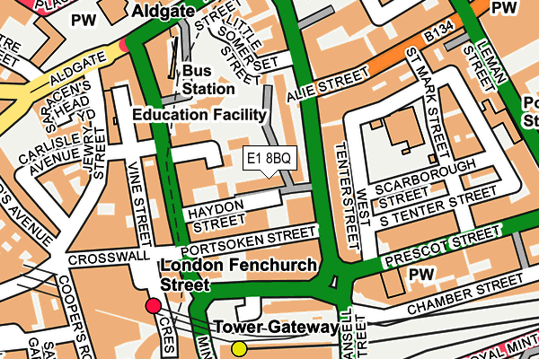 E1 8BQ map - OS OpenMap – Local (Ordnance Survey) E1 8BQ map - OS OpenMap – Local (Ordnance Survey)