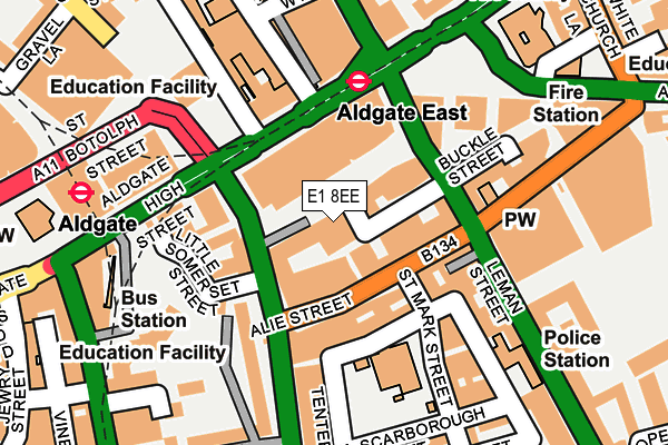 E1 8EE map - OS OpenMap – Local (Ordnance Survey) E1 8EE map - OS OpenMap – Local (Ordnance Survey)