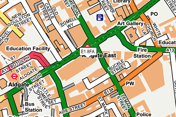 E1 8FA map - OS OpenMap – Local (Ordnance Survey) E1 8FA map - OS OpenMap – Local (Ordnance Survey)