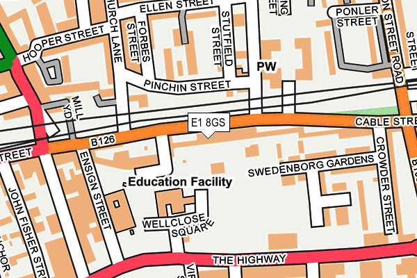 E1 8GS map - OS OpenMap – Local (Ordnance Survey) E1 8GS map - OS OpenMap – Local (Ordnance Survey)