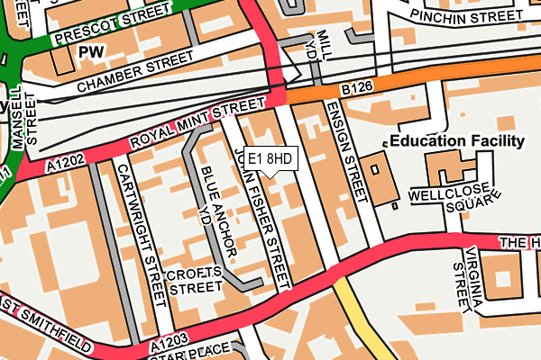 E1 8HD map - OS OpenMap – Local (Ordnance Survey) E1 8HD map - OS OpenMap – Local (Ordnance Survey)