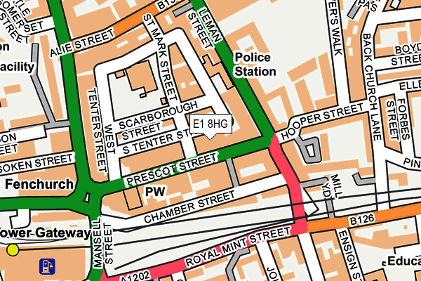 E1 8HG map - OS OpenMap – Local (Ordnance Survey) E1 8HG map - OS OpenMap – Local (Ordnance Survey)