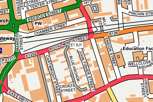 E1 8JY map - OS OpenMap – Local (Ordnance Survey) E1 8JY map - OS OpenMap – Local (Ordnance Survey)