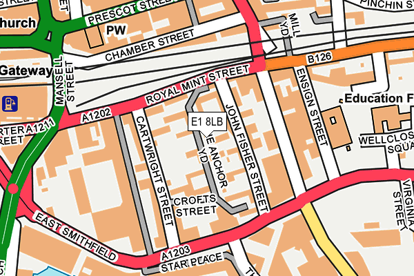E1 8LB map - OS OpenMap – Local (Ordnance Survey) E1 8LB map - OS OpenMap – Local (Ordnance Survey)