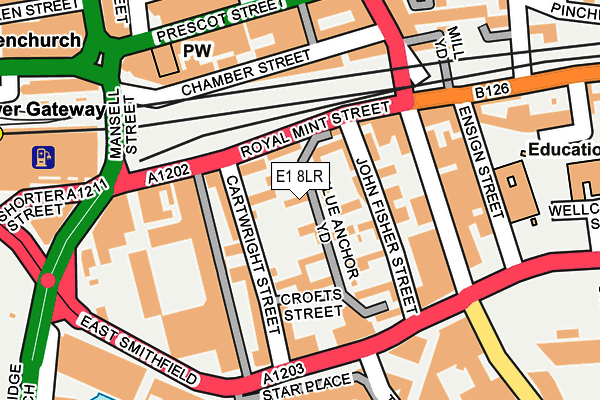 E1 8LR map - OS OpenMap – Local (Ordnance Survey) E1 8LR map - OS OpenMap – Local (Ordnance Survey)