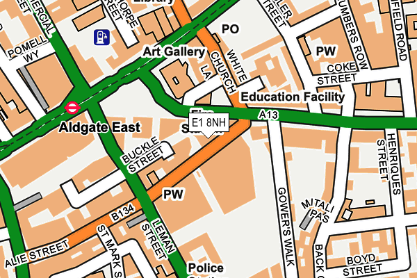 E1 8NH map - OS OpenMap – Local (Ordnance Survey) E1 8NH map - OS OpenMap – Local (Ordnance Survey)