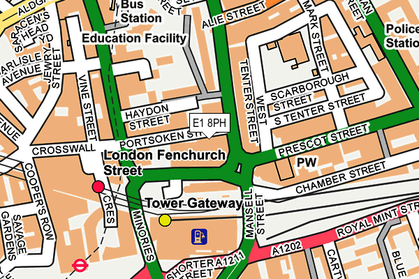 E1 8PH map - OS OpenMap – Local (Ordnance Survey) E1 8PH map - OS OpenMap – Local (Ordnance Survey)
