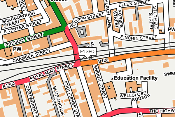 E1 8PQ map - OS OpenMap – Local (Ordnance Survey) E1 8PQ map - OS OpenMap – Local (Ordnance Survey)