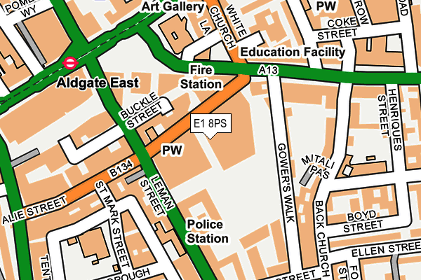 E1 8PS map - OS OpenMap – Local (Ordnance Survey) E1 8PS map - OS OpenMap – Local (Ordnance Survey)