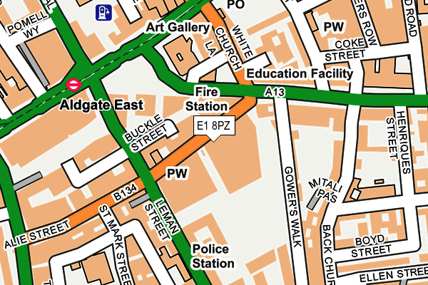 E1 8PZ map - OS OpenMap – Local (Ordnance Survey) E1 8PZ map - OS OpenMap – Local (Ordnance Survey)