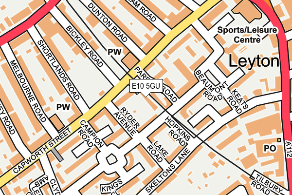 E10 5GU map - OS OpenMap – Local (Ordnance Survey) E10 5GU map - OS OpenMap – Local (Ordnance Survey)