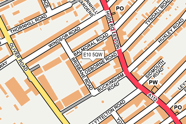 E10 5QW map - OS OpenMap – Local (Ordnance Survey) E10 5QW map - OS OpenMap – Local (Ordnance Survey)