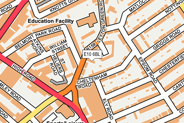 E10 6BL map - OS OpenMap – Local (Ordnance Survey) E10 6BL map - OS OpenMap – Local (Ordnance Survey)