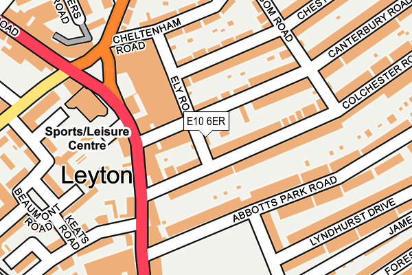 E10 6ER map - OS OpenMap – Local (Ordnance Survey)