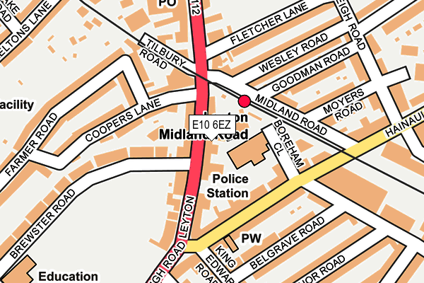 E10 6EZ map - OS OpenMap – Local (Ordnance Survey) E10 6EZ map - OS OpenMap – Local (Ordnance Survey)