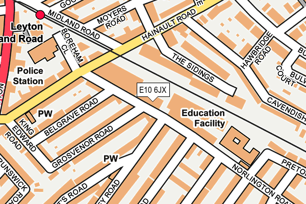 E10 6JX map - OS OpenMap – Local (Ordnance Survey) E10 6JX map - OS OpenMap – Local (Ordnance Survey)
