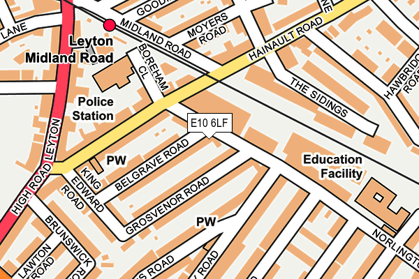 E10 6LF map - OS OpenMap – Local (Ordnance Survey) E10 6LF map - OS OpenMap – Local (Ordnance Survey)